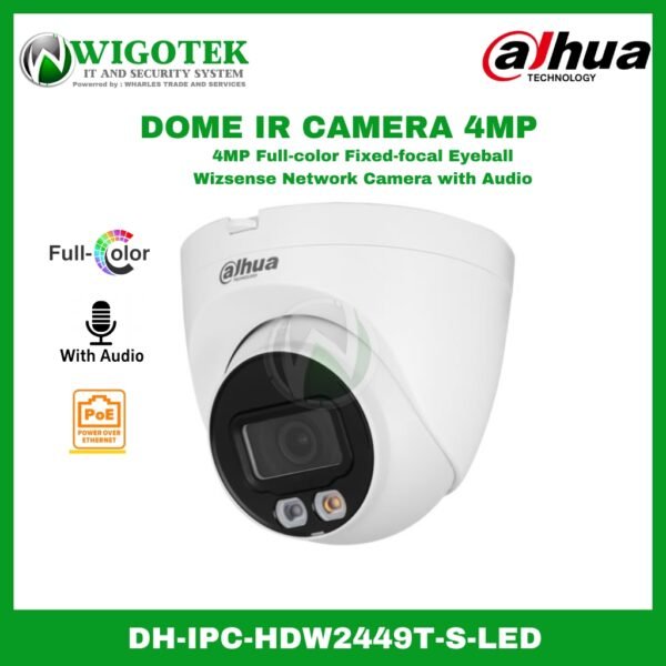 4MP Dome IR Camera with Audio