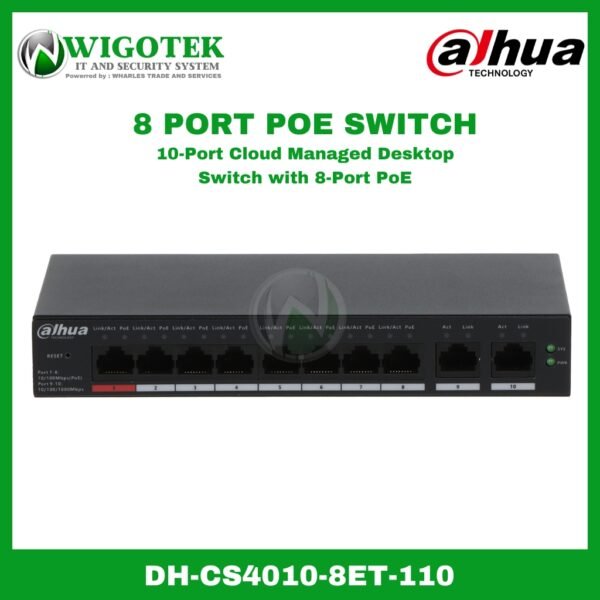 DH-CS4010-8ET-110 8-Port PoE Switch